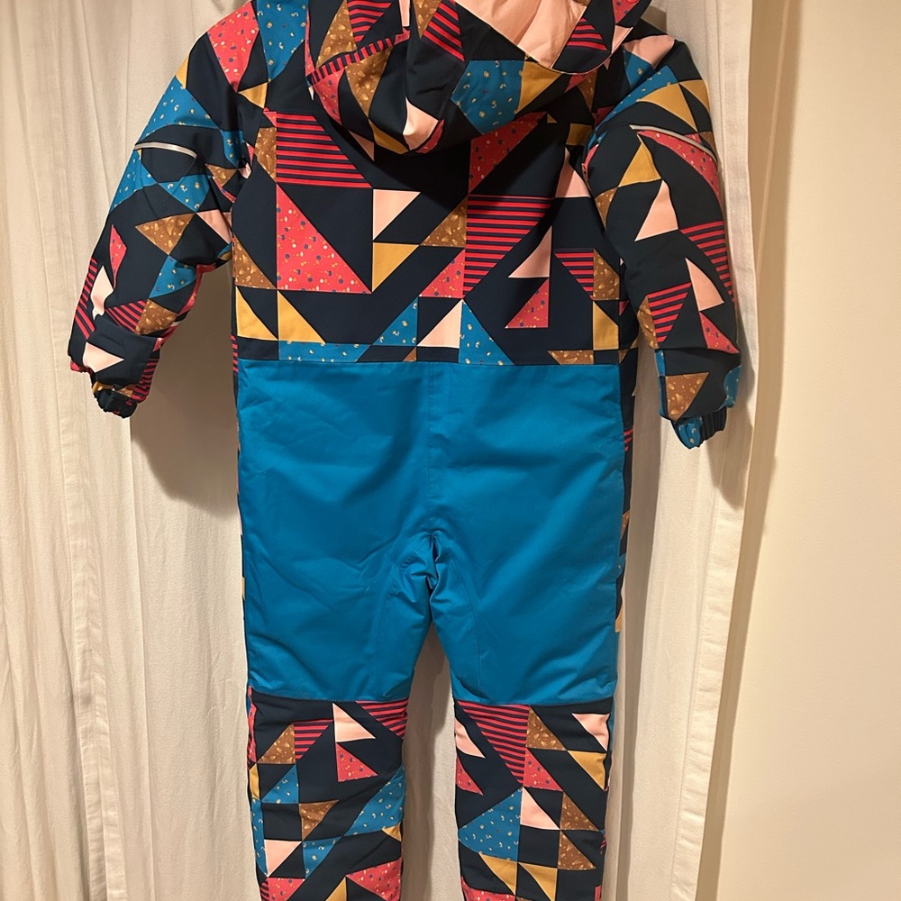 Patagonia Kids Geometric Snowsuit in Navy, Pink & Teal - Picture 3 of 4